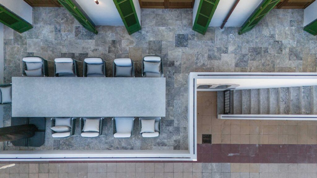 Vista aérea terrazas · Villa Sóller