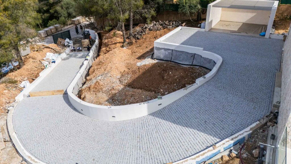 Visión total de la rampa | Adoquinado Bunyola