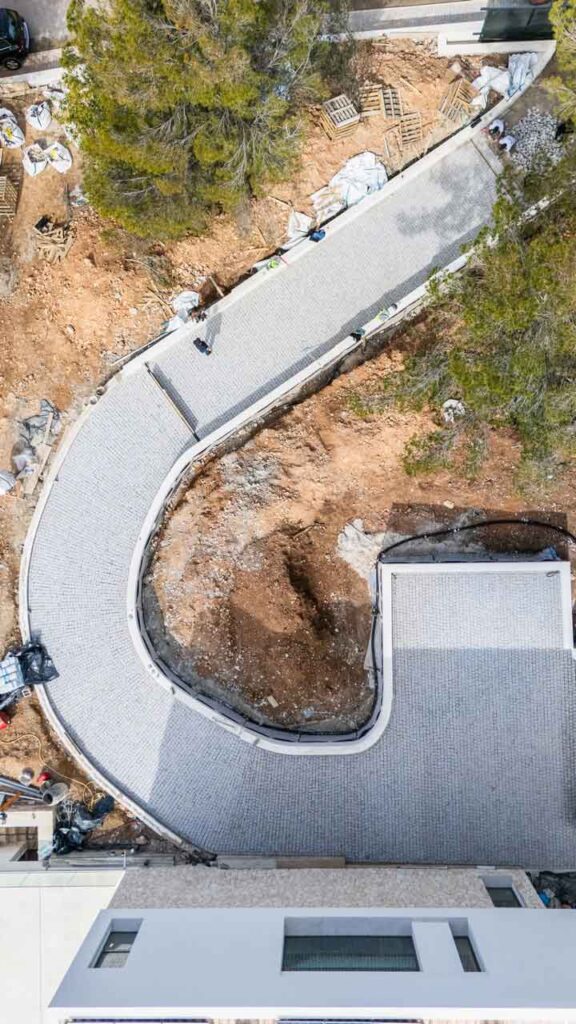 Visión area de la rampa | Adoquinado Bunyola